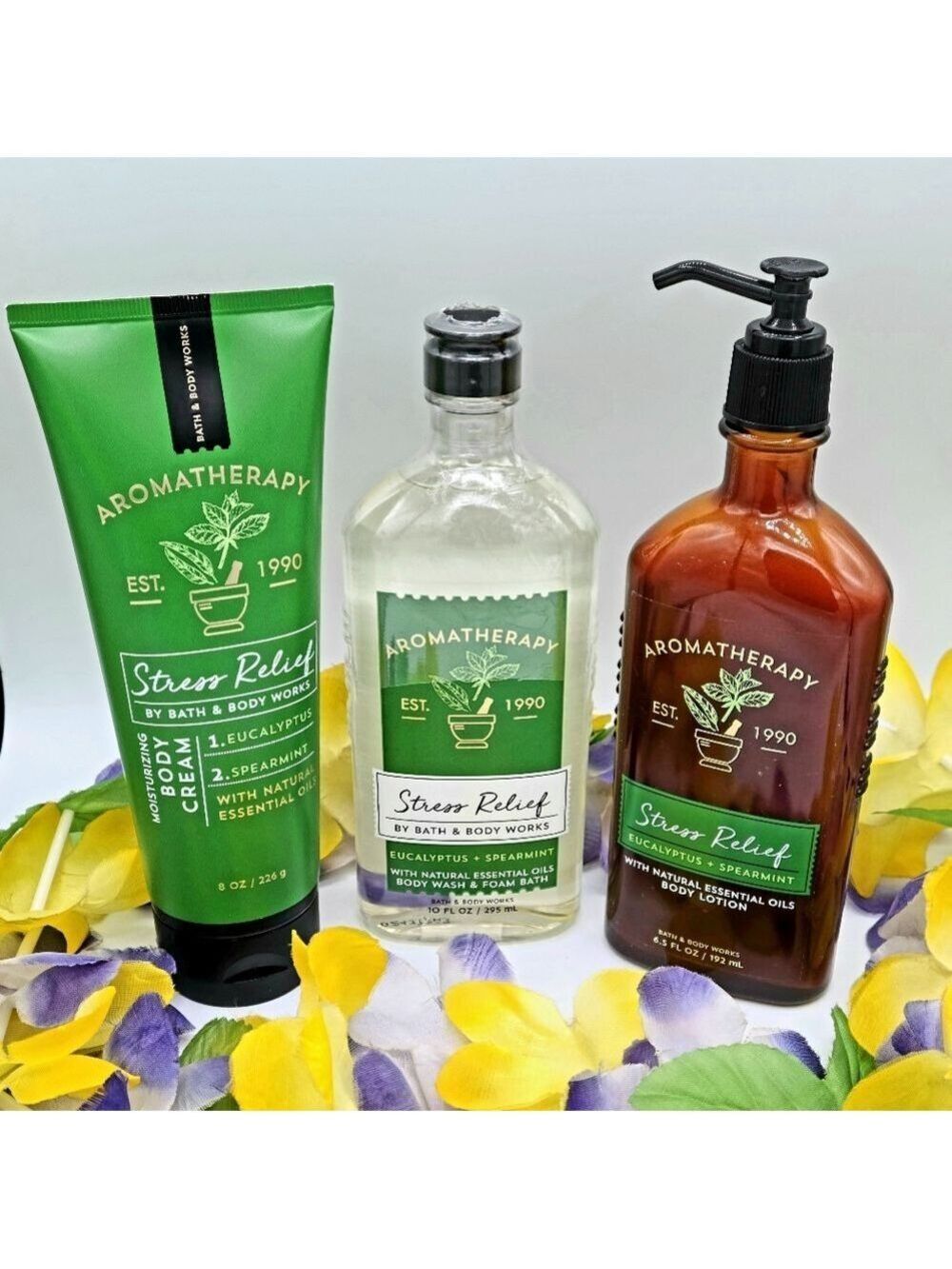 Eucalyptus Spearmint Bath Body Set Aromatherapy Stress Relief Wash, Lotion, Mist